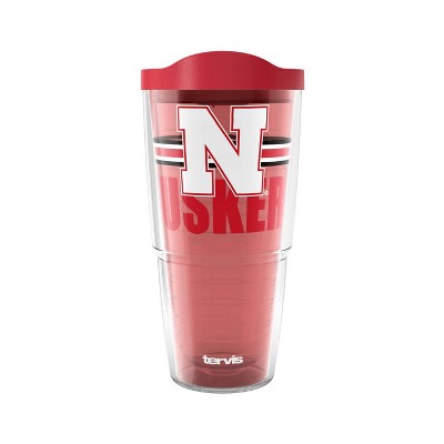 NCAA Nebraska Cornhuskers Classic Tumbler - 24oz: Portable Plastic Drinkware with Lid