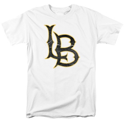 Men's California State University Long Beach Official Distressed Primary Logo T-Shirt