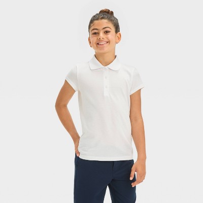 Girls' Short Sleeve Jersey Uniform Polo Shirt - Cat & Jack™