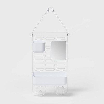 Adjustable Shower Caddy White - Room Essentials™: Rust-Resistant Bathroom Organizer for Dorm Rooms