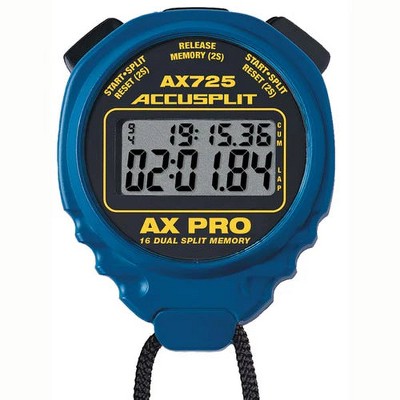 Accusplit AX725 Pro Memory Professional Stopwatch with 16 Dual Split Memory | Delivers Maximum Performance with Million-Cycle No-Fail Switches