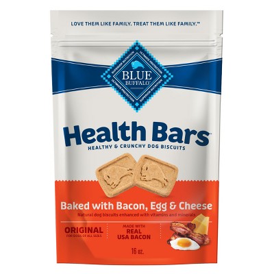 Blue Buffalo Health Bars Natural Crunchy Dog Treats Biscuits with Bacon, Egg & Cheese Flavor - 16oz