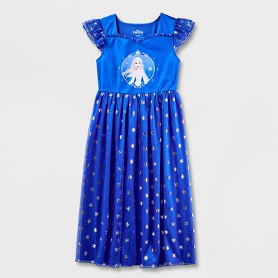 Girls' Disney Frozen Elsa Fantasy NightGown - Blue