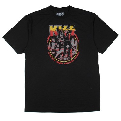 KISS Men's Starchild Demon Spaceman Catman Adult Short Sleeve T-Shirt