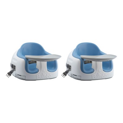 Bumbo Baby Toddler Adjustable 3in1 Multi Seat High Chair & Booster Seat w/ Removable Tray & Buckle Strap for Toddlers 1 to 3 (2 Pack)