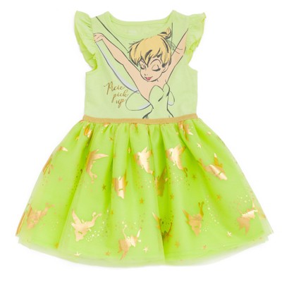 Disney Classics Tinker Bell Little Girls Tulle Dress Green Tinkerbell 6