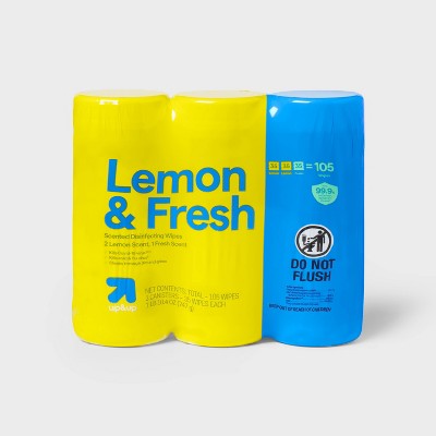 Lemon and Fresh All Purpose Disinfecting Wipes - 35ct/3pk - up&up™