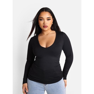 Rebdolls Women's Essential V Neck Top