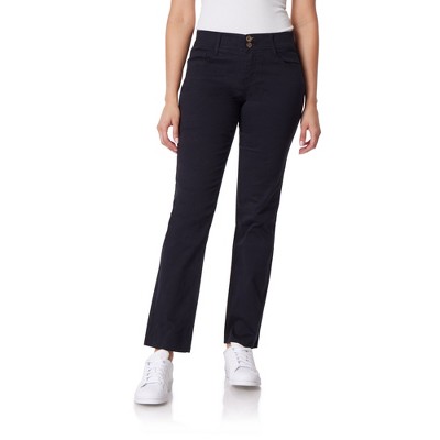 WallFlower Women's Luscious Curvy Uniform Bootcut Mid-Rise Juniors Pants