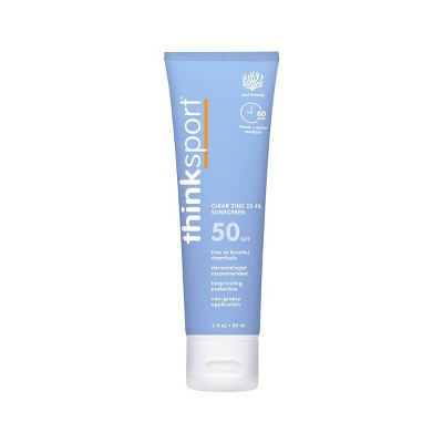 thinksport Clear Zinc Mineral Sunscreen Lotion - SPF 50 - 3 fl oz
