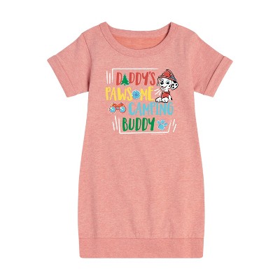 - Paw Patrol - Daddy's Pawsome Camping Buddy Graphic Short Sleeve Fleece Dress