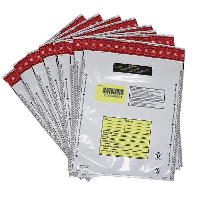 Nadex Coins™ 12 In. x 16 In. Opaque Tamper-Evident Cash and Coin Bank Deposit Bags for Fraud Prevention (50 Pack) in White