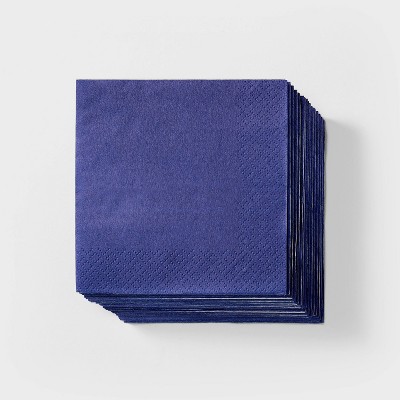 30ct Beverage Napkins Navy - Spritz™