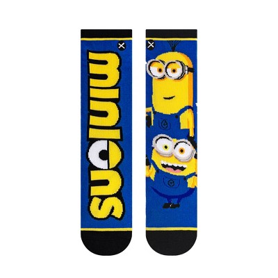 Odd Sox, Minions Split, Funny Novelty Socks, Large