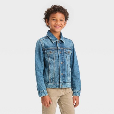 Boys' Long Sleeve Jacket - Cat & Jack™ Medium Wash