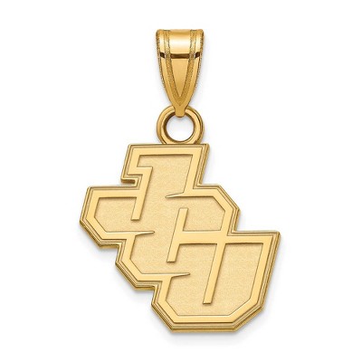 Black Bow Jewelry 14k Yellow Gold John Carroll Blue Streaks NCAA Small Pendant