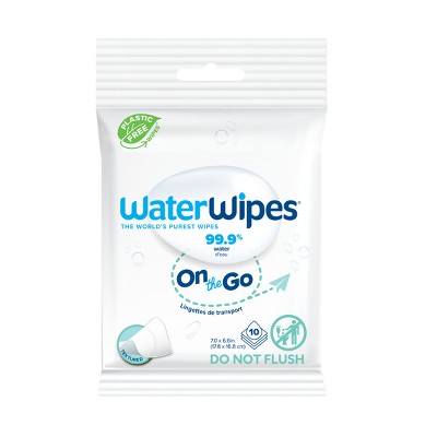 WaterWipes Plastic-Free On The Go 99.9% Water Based Baby Wipes - Unscented - (Select Count)