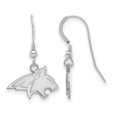 Black Bow Jewelry Sterling Silver Montana State Bobcats NCAA Dangle Earrings
