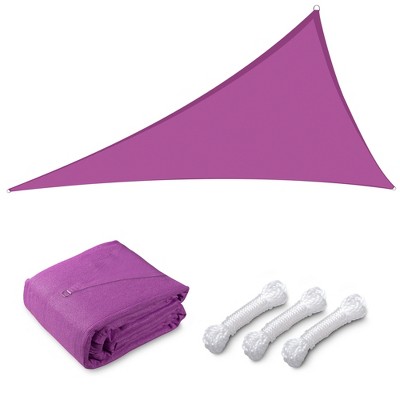 LAGarden 22Ft HDPE Triangle Sun Shade Sail