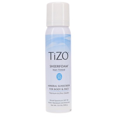 TIZO SheerFoam SunScreen Non-tinted SPF 30 3.5 oz