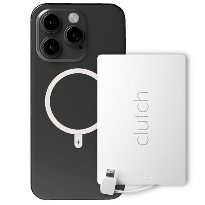 Clutch Pro Lightning 5000mAh Ultra Thin Magnetic Portable Charger with Built-In Charging Cable