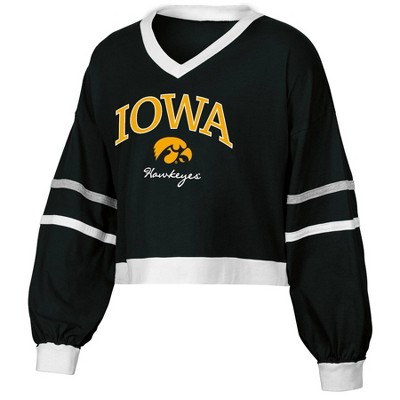 NCAA Iowa Hawkeyes Women's Long Sleeve V-Neck T-Shirt